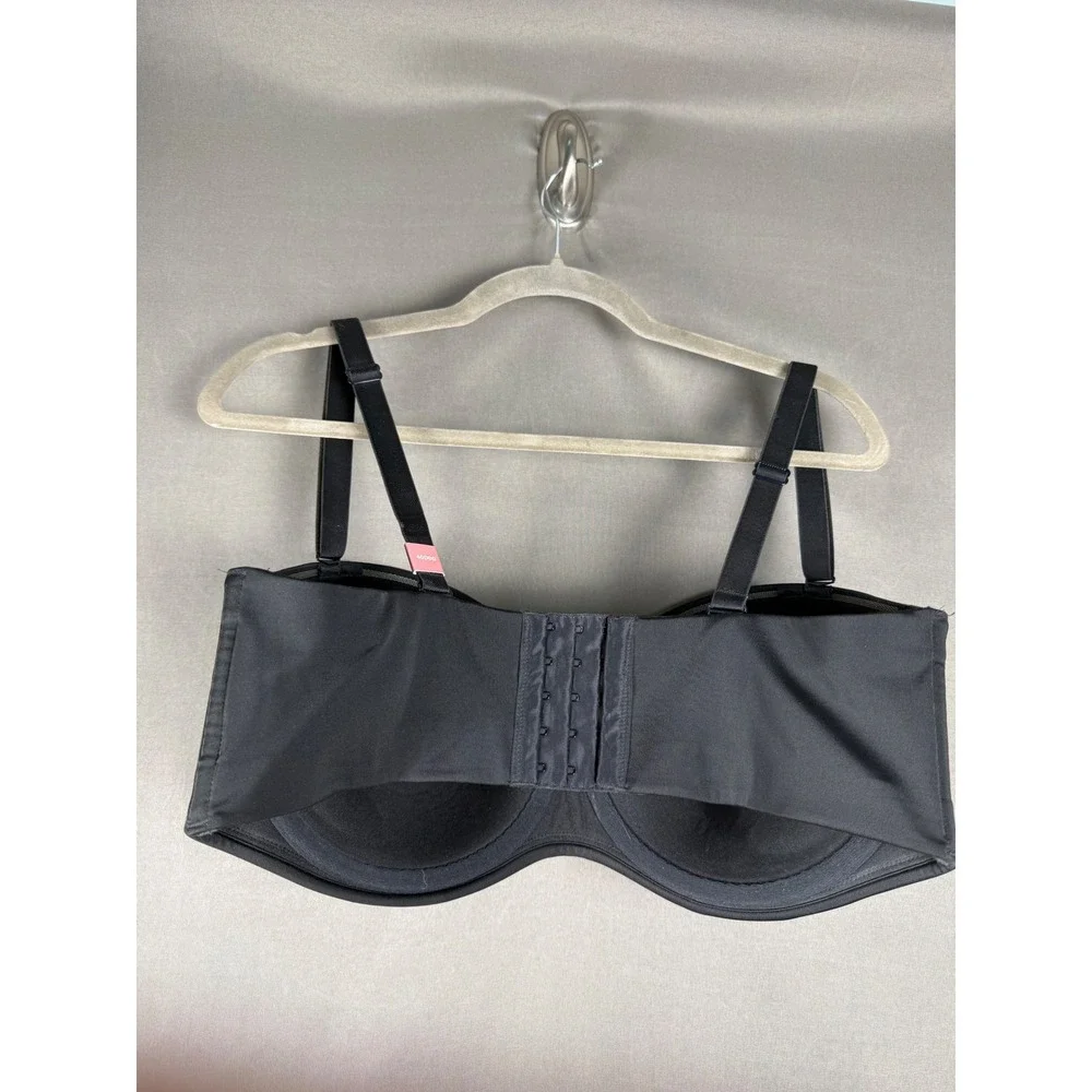 Cacique Multi-way Strapless Bra Womens 40DDD Black Boost Underwire Padded